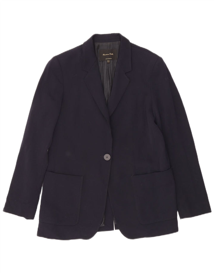 Massimo Dutti Γυναικείο μπουφάν μπλέιζερ EU 38 Small Navy Blue Polyester