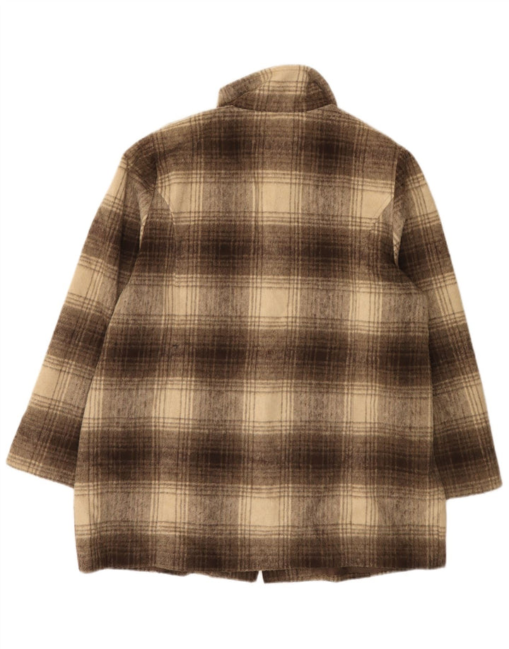 Γυναικείο παλτό Marks & Spencer UK 18 XL Brown Check Acrylic