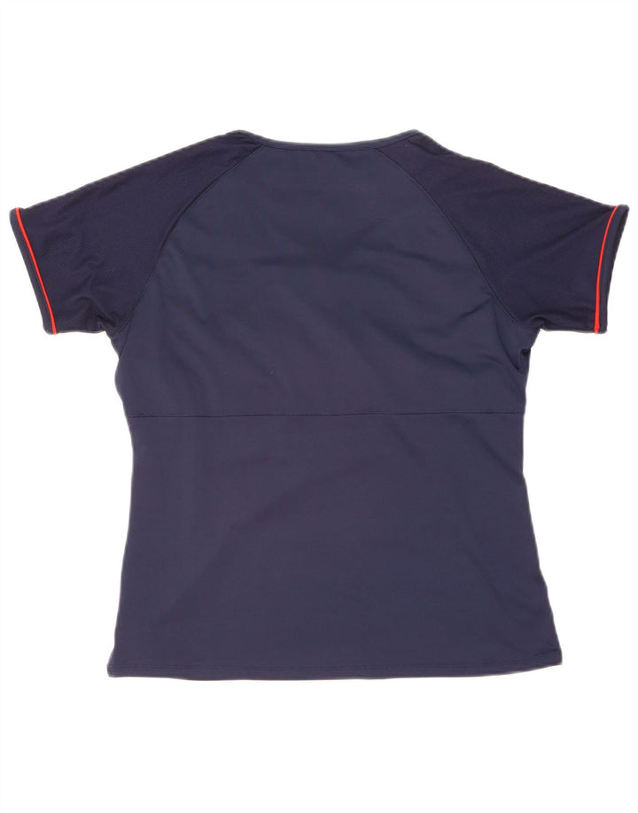 Fila Γυναικείο T-Shirt Top UK 14 Medium Navy Blue Polyester