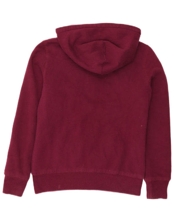 Tommy Hilfiger Γυναικείο πουλόβερ γραφικών Sherpa Zip Hoodie UK 14 Medium Maroon