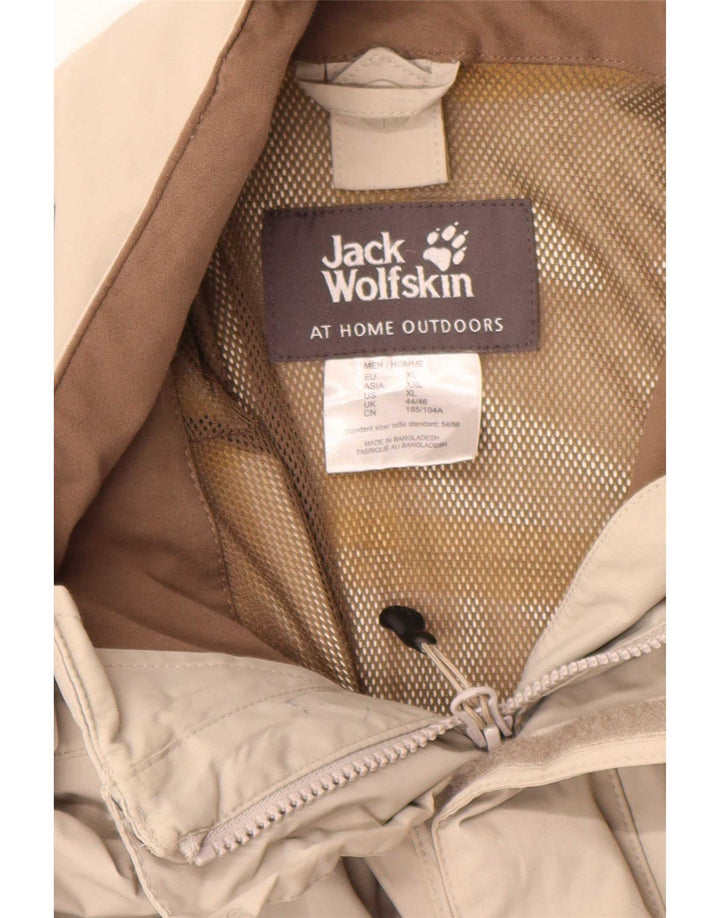 Jack Wolfskin Ανδρικό μπουφάν βροχής UK 44/46 XL Beige Colourblock Polyamide