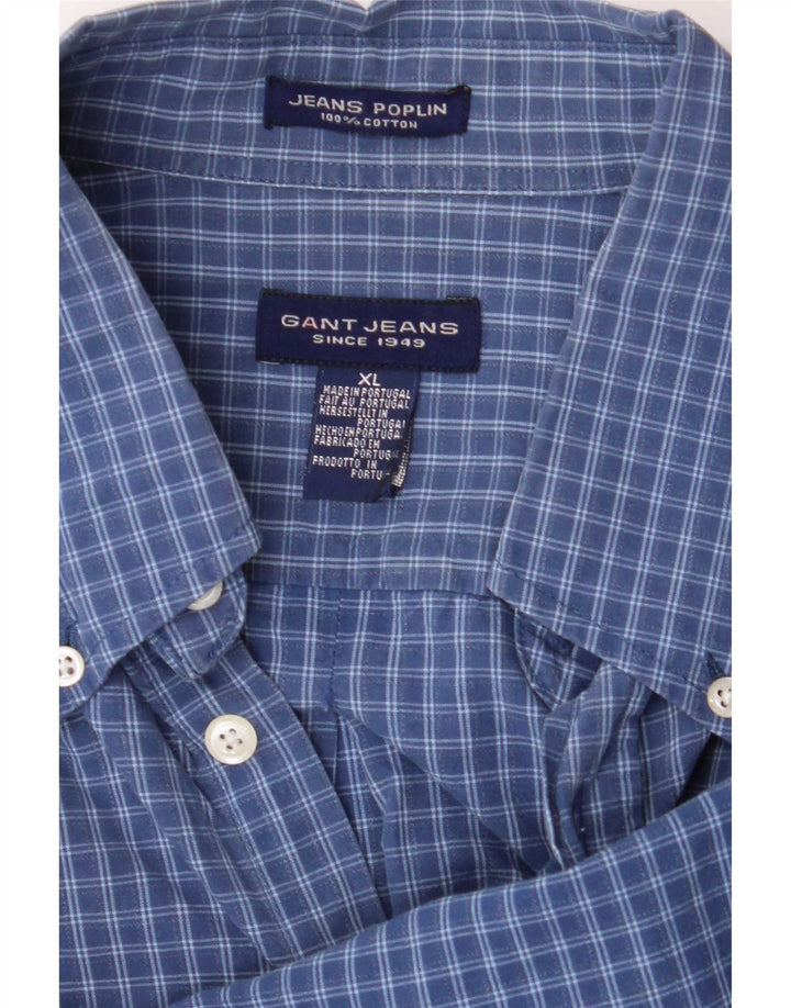Ανδρικό πουκάμισο Gant XL Blue Check Cotton