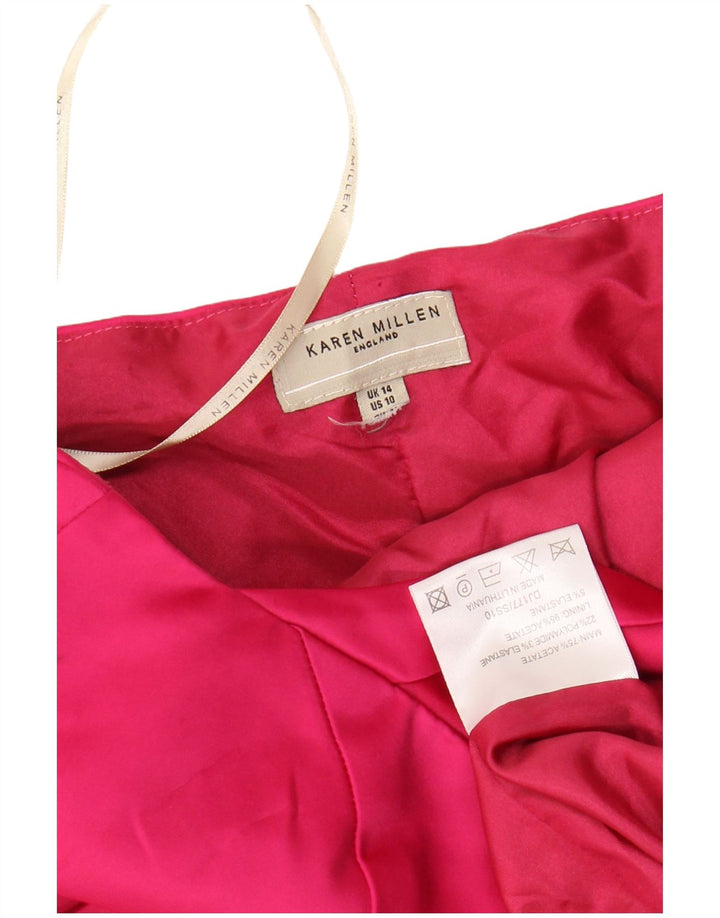 KAREN MILLEN Γυναικείο φόρεμα κορμάκι UK 14 Large Pink Acetate