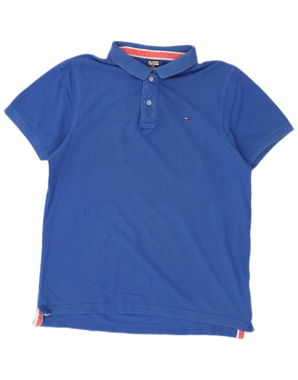 Tommy Hilfiger Ανδρικό Πόλο Μπλουζάκι 2XL Μπλε Βαμβακερό