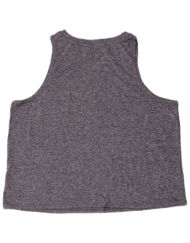 ATHLETA Γυναικείο Crop Γιλέκο UK 18 XL Navy Blue Flecked Polyester
