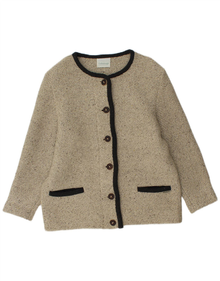 Lindbergh γυναικεία ζακέτα πουλόβερ IT 48 XL παρθένο μαλλί με γκρι φλύκταινες