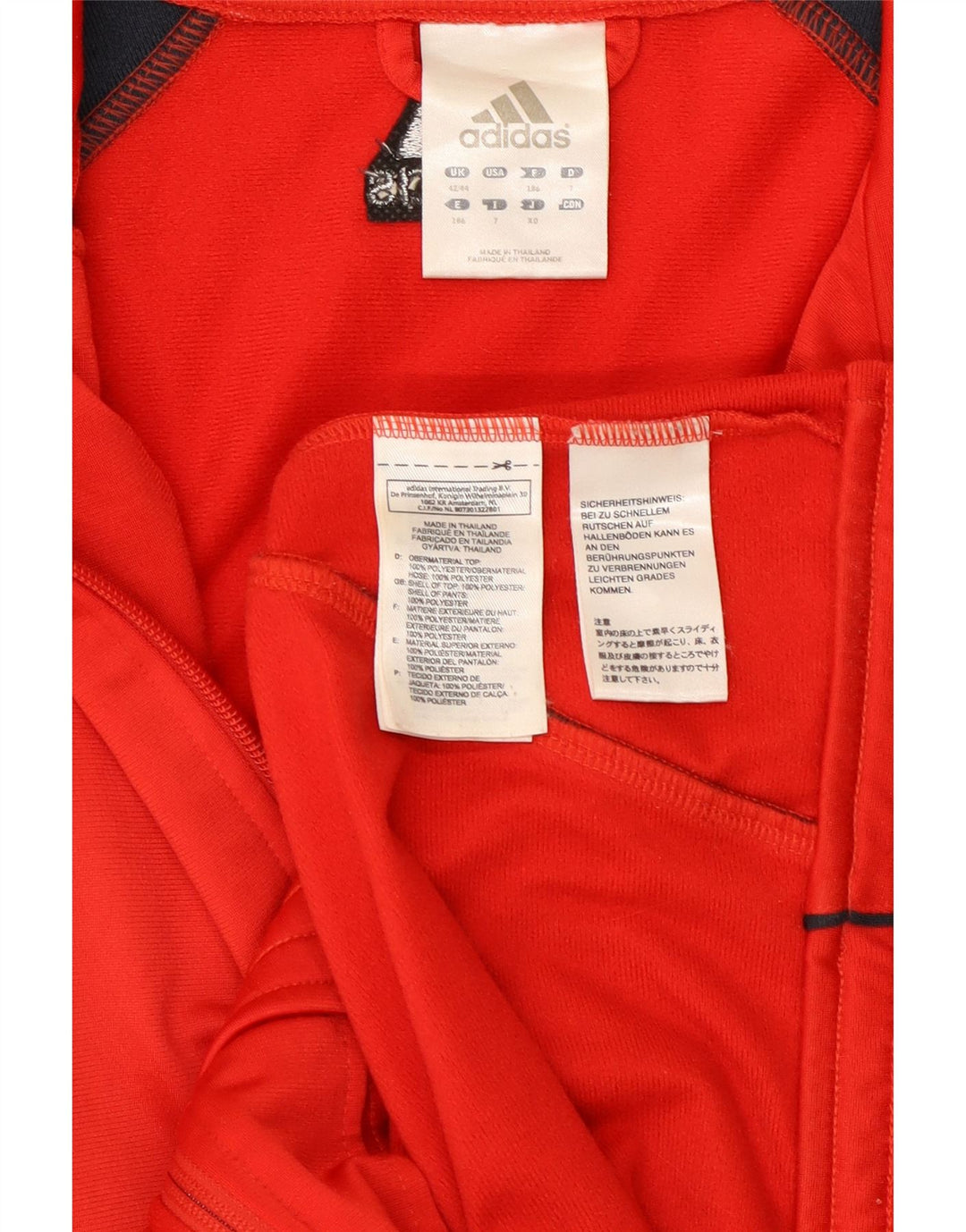 Ανδρική φόρμα Adidas Top Jacket UK 42/44 Μεγάλο κόκκινο χρώμα πολυεστέρα