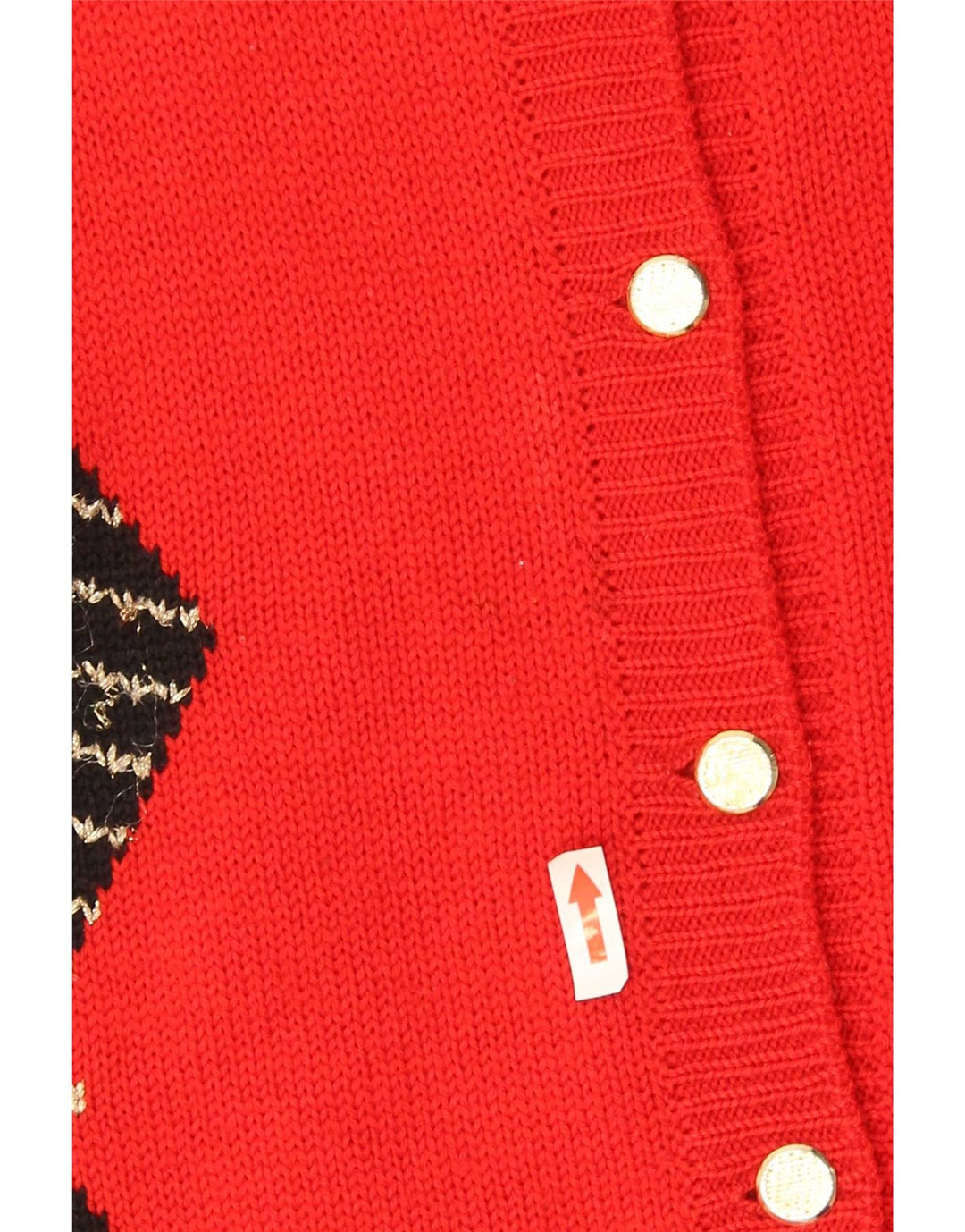 Vintage γυναικεία ζακέτα UK 16 Large Red Argyle/Diamond