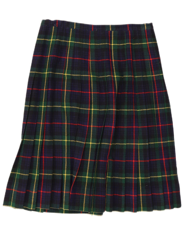 Vintage Γυναικεία Wrap Φούστα W32 Large Navy Blue Check