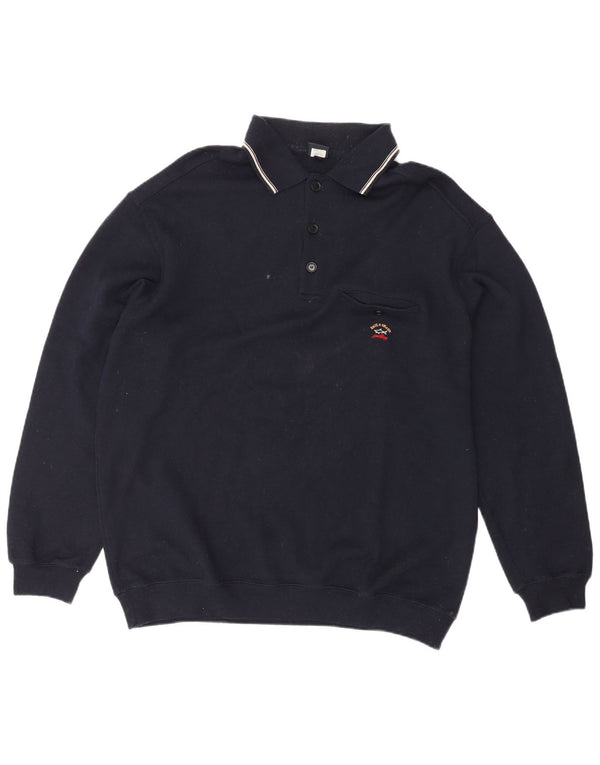 PAUL & SHARK Ανδρικό Yachting Polo Jumper πουλόβερ XL Navy Blue New Wool