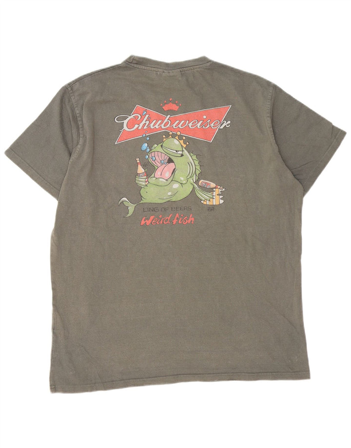 Μπλουζάκι Weird Fish Graphic T-Shirt Top μεγάλο γκρι βαμβακερό