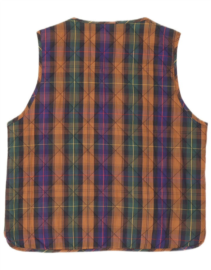 Και γυναικεία καπιτονέ Gilet UK 14 μεγάλη πολύχρωμη επιταγή