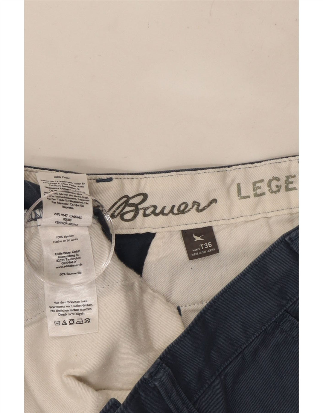 EDDIE BAUER Ανδρικό σορτς Chino Legend W36 Large Navy Blue από βαμβάκι