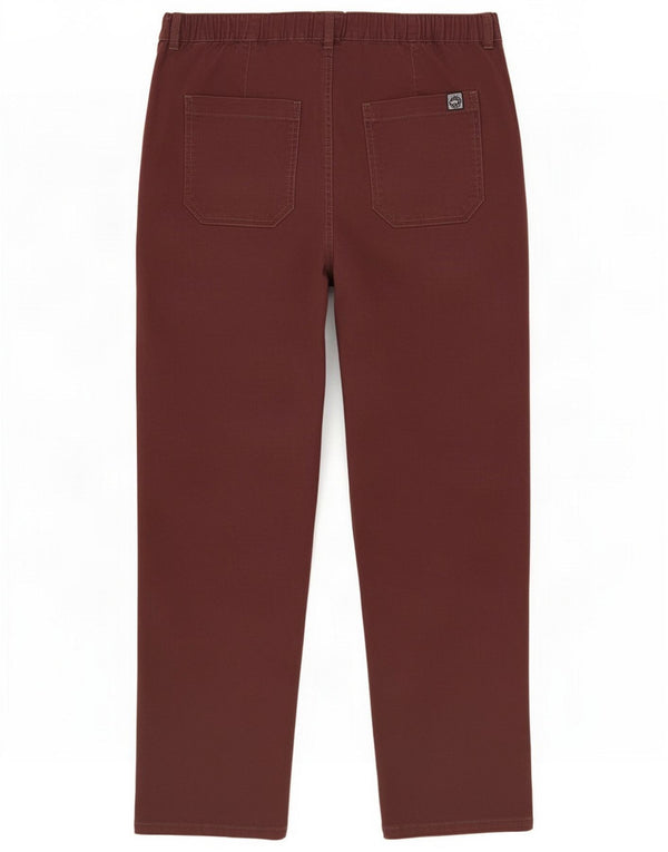Weird Fish Womens Loose Fit Chino Παντελόνι UK 18 XL W38 L30 Βουργουνδίας Βαμβάκι