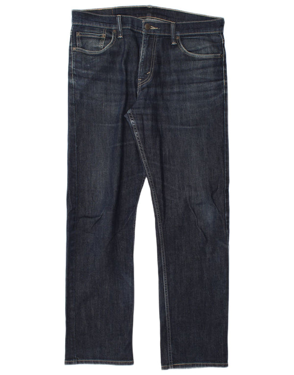 Levi's Mens 504 Straight Jeans W32 L32 Navy Blue Cotton