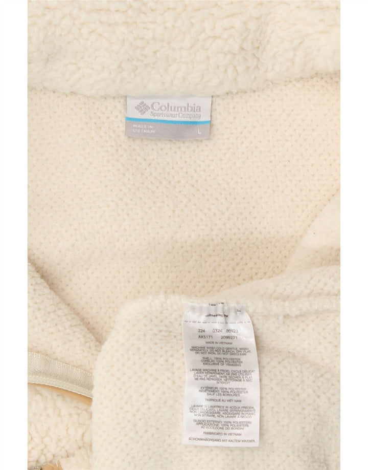 Columbia Ανδρικό Fleece Jacket UK 40 Large White Polyester