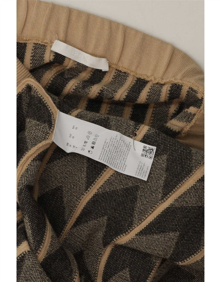 Γυναικεία πλεκτή φούστα Hugo Boss μεσαία W30 Μπεζ γεωμετρικό μαλλί