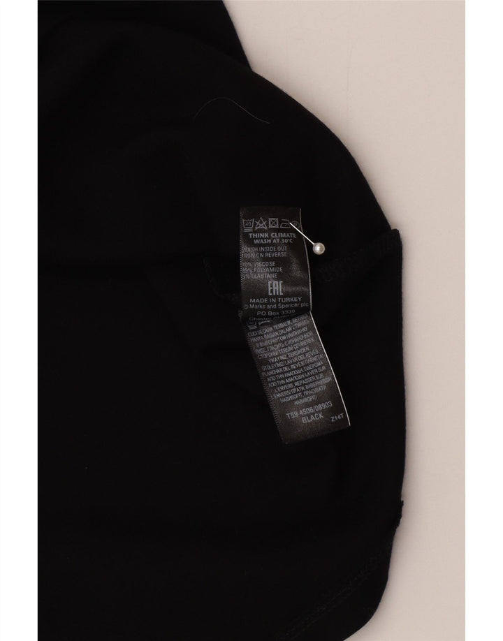 Marks & Spencer Γυναικεία μίνι φούστα UK 14 μεγάλη W30 μαύρη βισκόζη