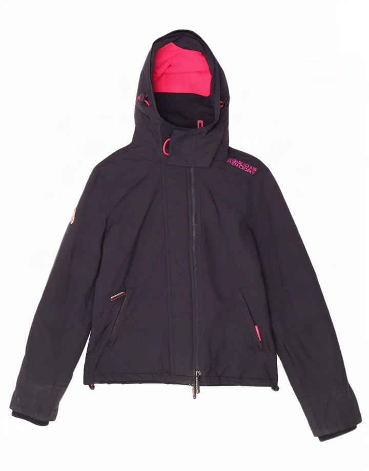 Superdry Γυναικείο Windcheater Windbreaker Jacket UK 12 Medium Navy Blue