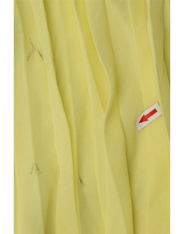 Zara Γυναικείο Αμάνικο Maxi Φόρεμα UK 12 Medium Yellow