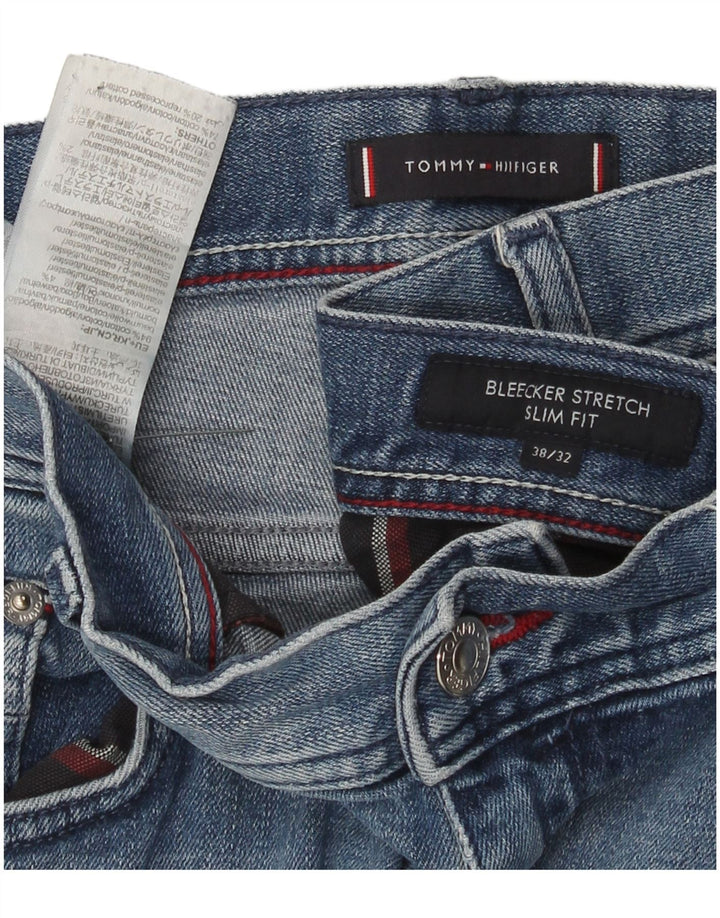 Tommy Hilfiger Mens Bleecker Slim Jeans W38 L27 Μπλε βαμβακερό