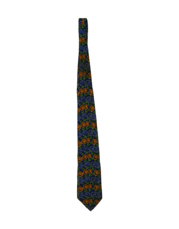 Ανδρική γραφική γραβάτα Trussardi One Size Blue Floral Silk