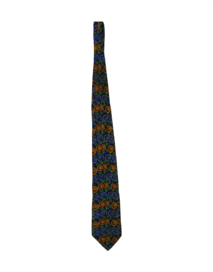 Ανδρική γραφική γραβάτα Trussardi One Size Blue Floral Silk