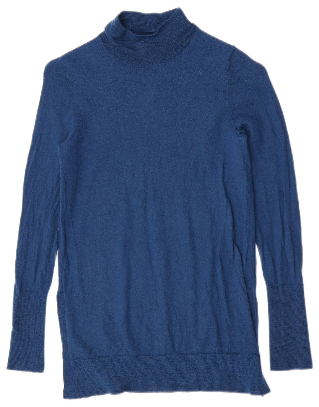 Γυναικείο παζλ πουλόβερ με λαιμό χελώνα UK 8 Small Blue Wool