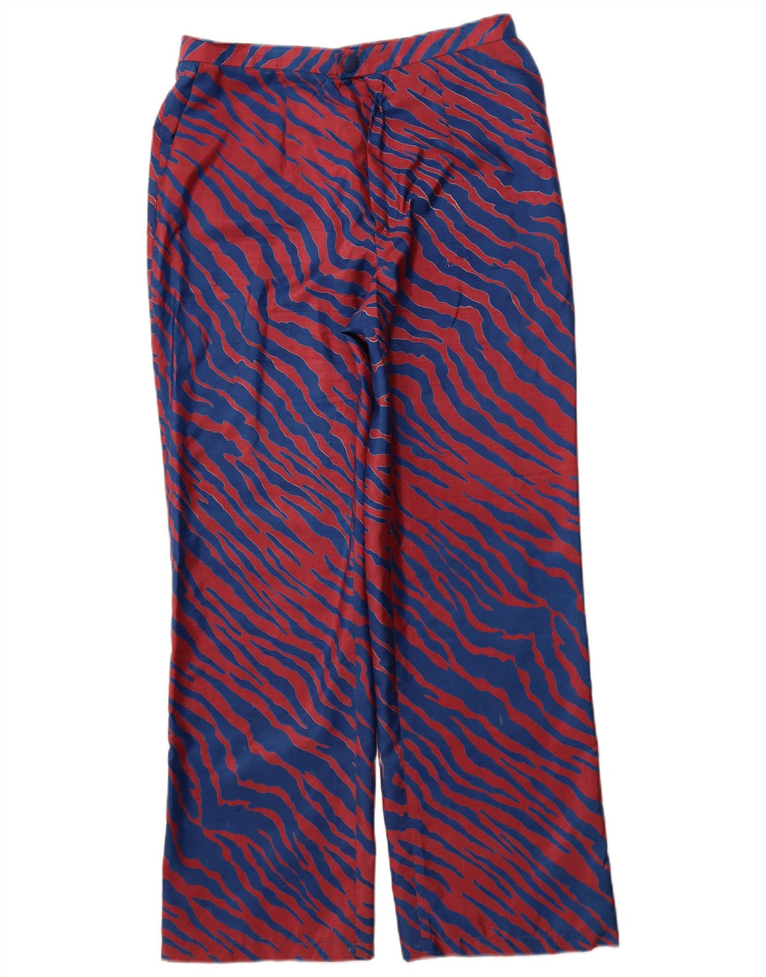 VINTAGE Γυναικείο ίσιο παντελόνι Chino W30 L29 Μπλε ριγέ