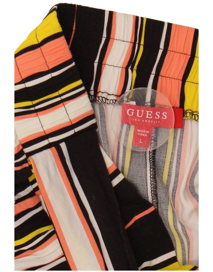 Γυναικείο Casual Παντελόνι Guess UK 12 Medium W32 L30 πολύχρωμο ριγέ