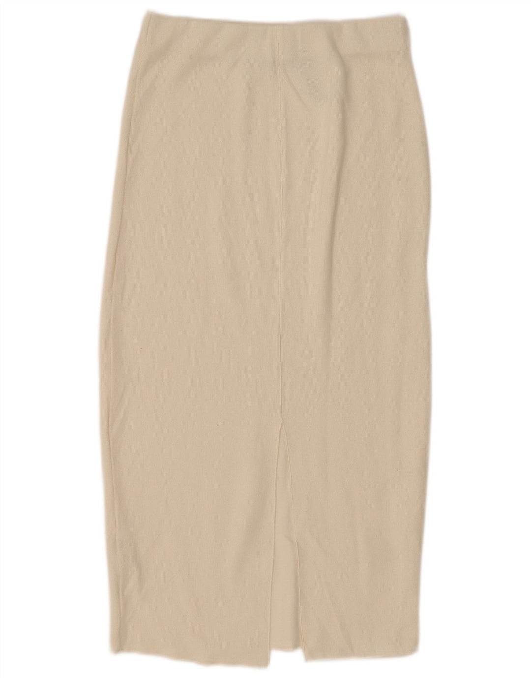 Zara Γυναικεία Midi Φούστα Small W26 Off White Βαμβακερή