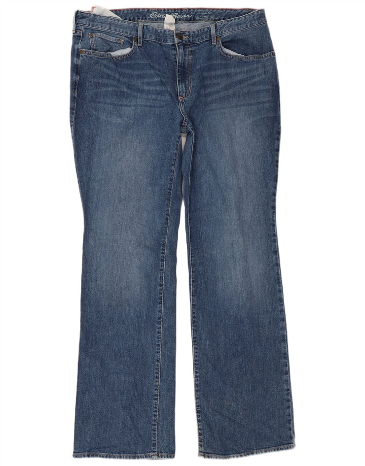 EDDIE BAUER Γυναικείο τζιν μποτάκι με καμπύλες US 16 2XL W36 L32 Μπλε βαμβακερό