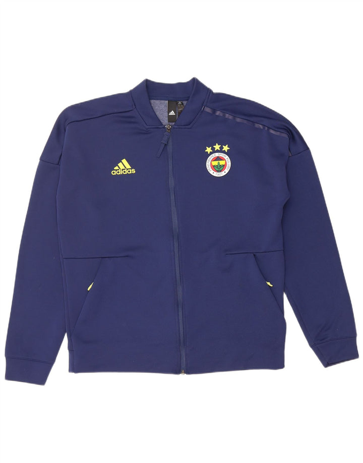 Ανδρική φόρμα γυμναστικής με γραφικά ADIDAS Top Jacket Medium Navy Blue Polyester
