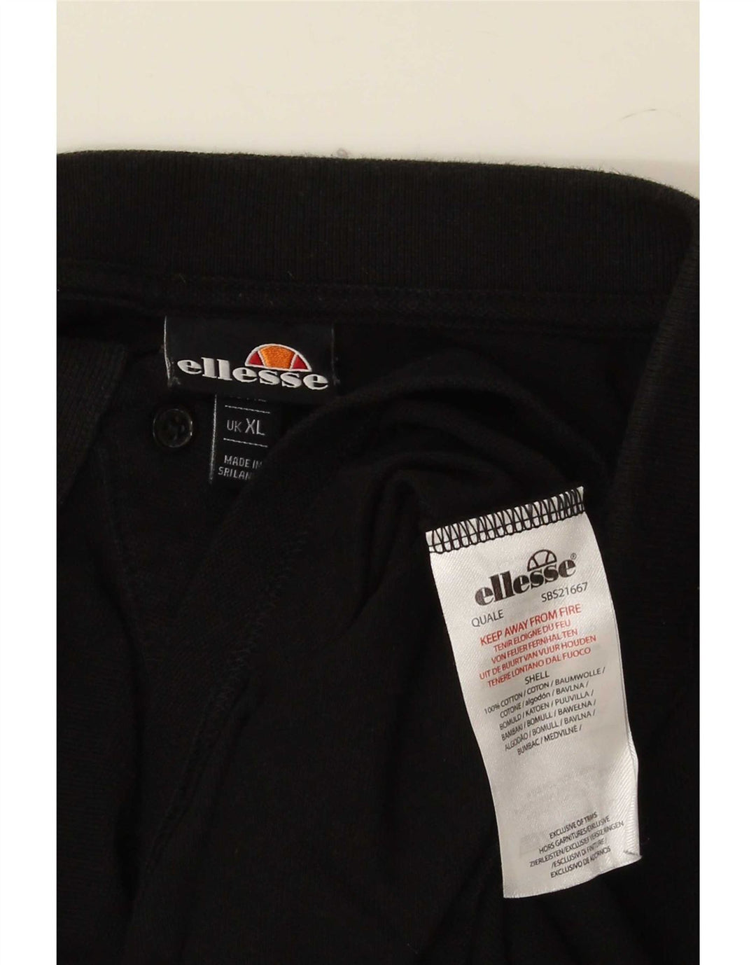 Ellesse Ανδρικό Πόλο Μπλουζάκι XL Μαύρο βαμβακερό