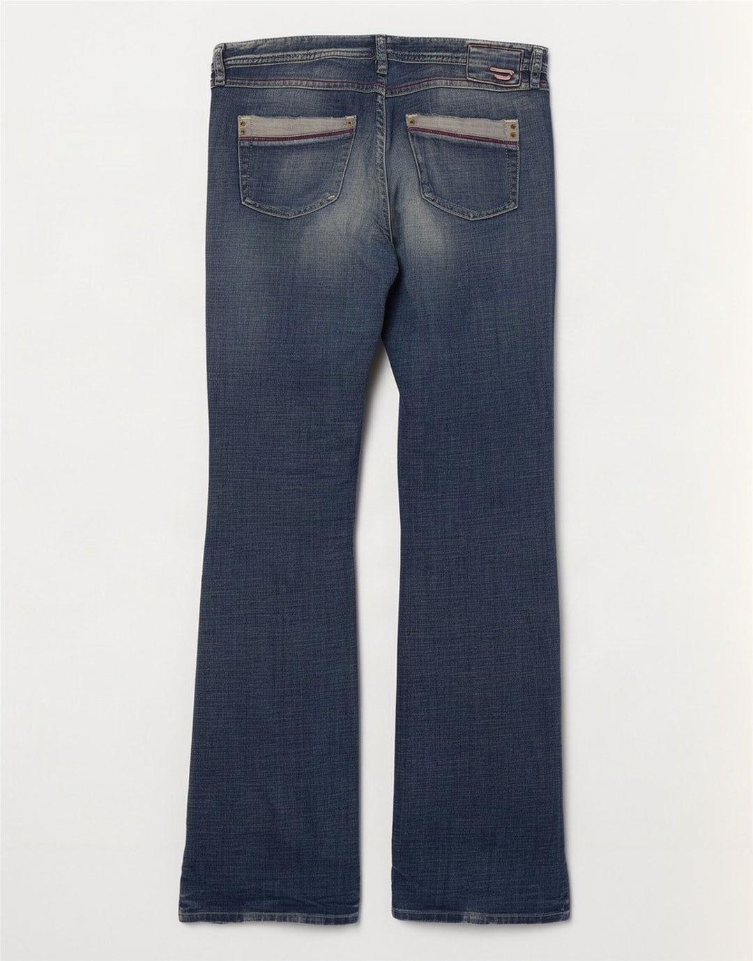 Γυναικεία Diesel Distressed Bootcut Jeans UK 16 Large W32 L33 Blue Cotton