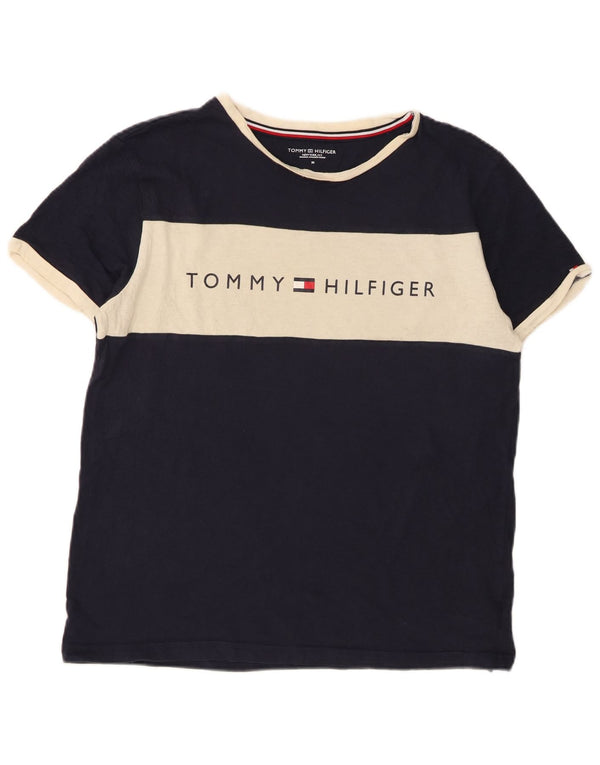 Ανδρικό γραφικό μπλουζάκι Tommy Hilfiger Top μεσαίο μπλε ναυτικό, βαμβακερό χρώμα