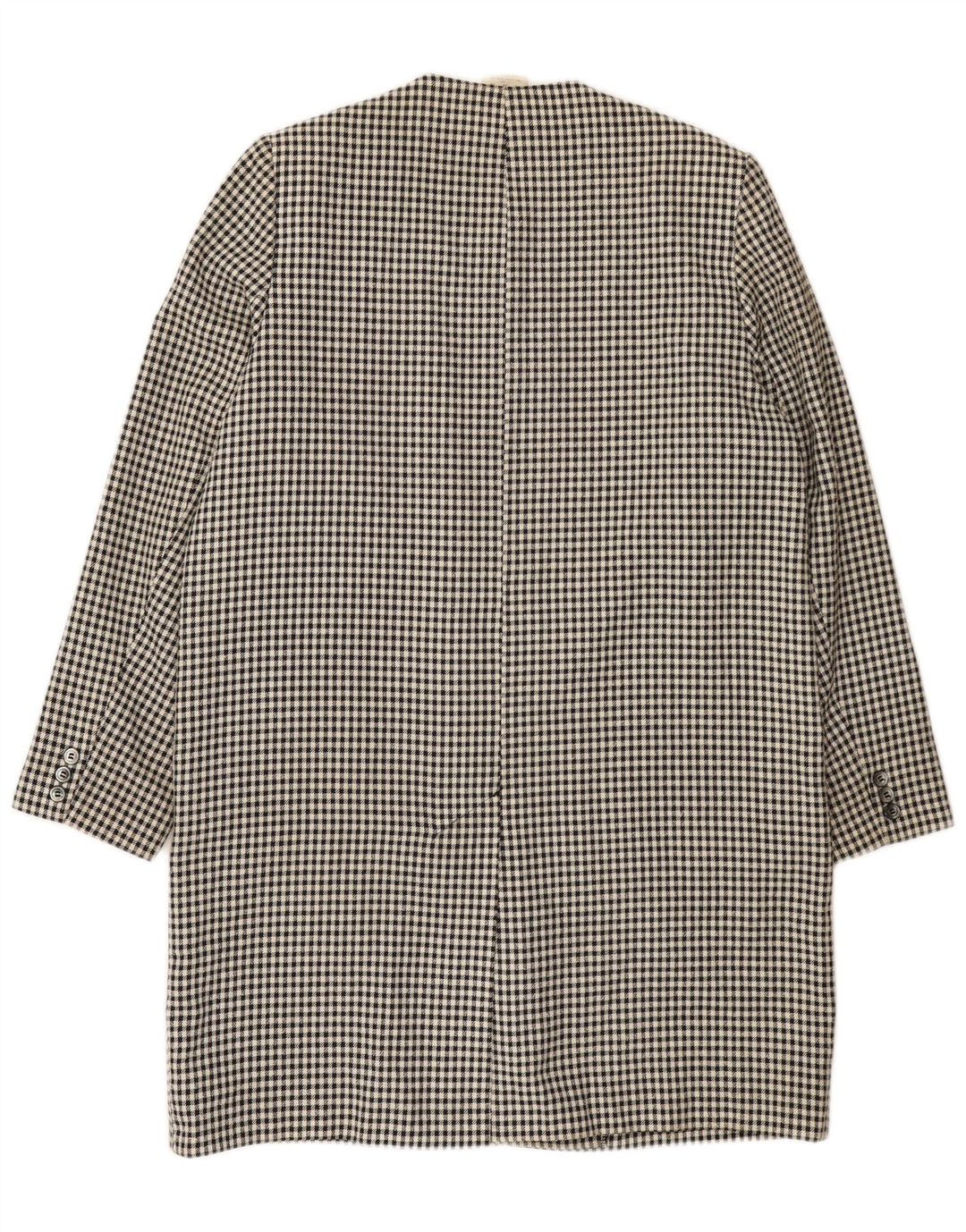 ALEXON Γυναικείο παλτό UK 12 μεσαίο μαύρο Houndstooth Πολυεστέρας
