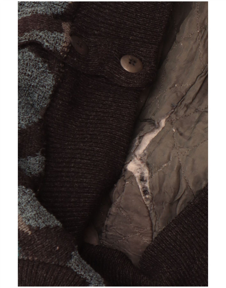 Vintage ανδρικό μπουφάν μπουφάν UK 42 XL Πολύχρωμο γεωμετρικό μαλλί αλπακά