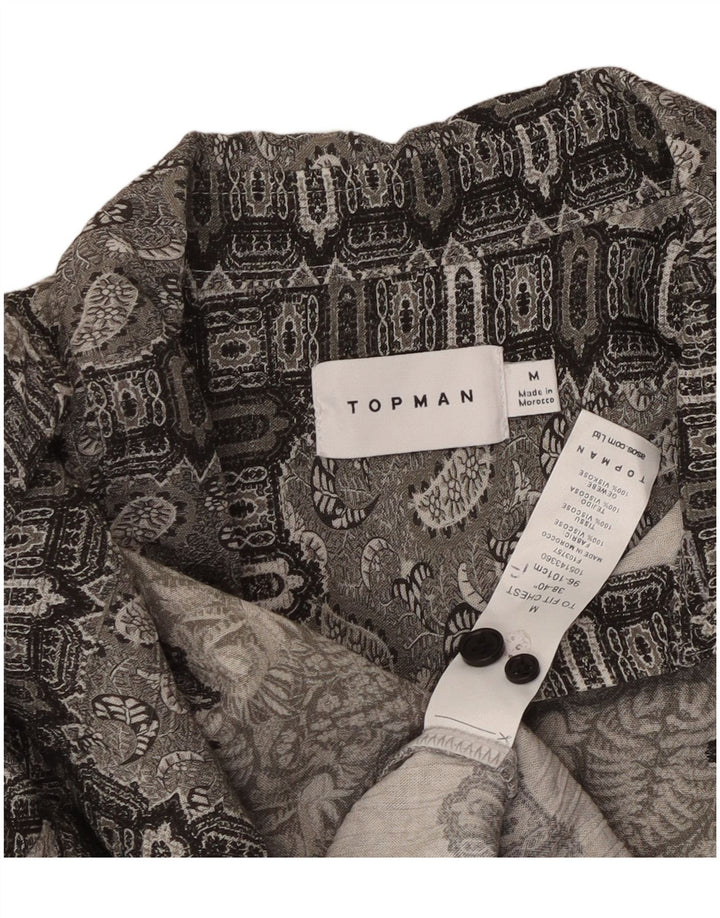 Ανδρικό πουκάμισο TOPMAN σε μεσαίο γκρι Paisley Viscose