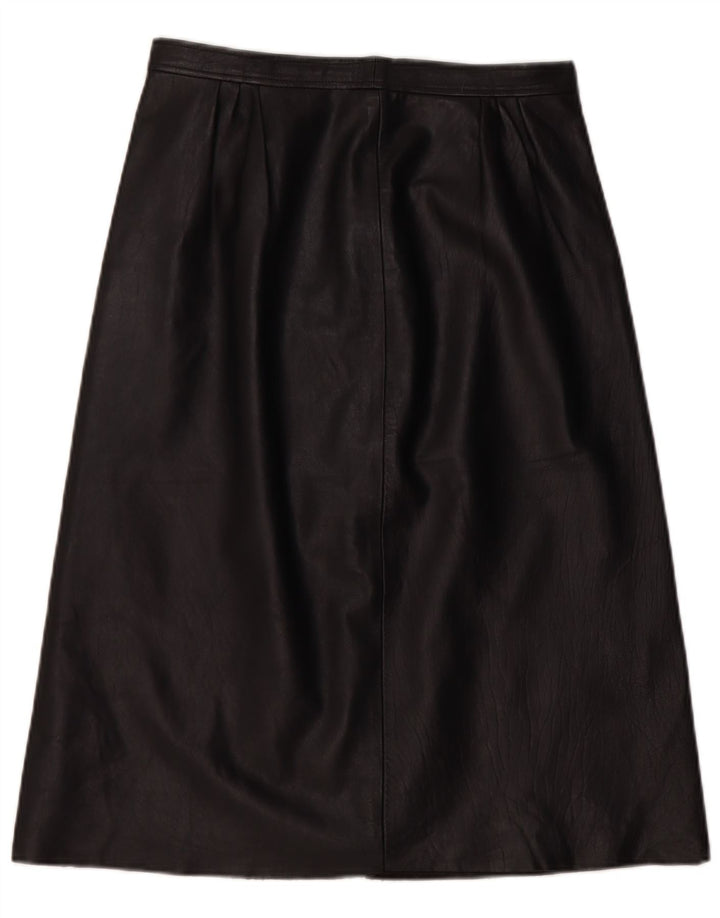 Vintage Γυναικεία Δερμάτινη Φούστα W28 Μεσαία Μαύρη