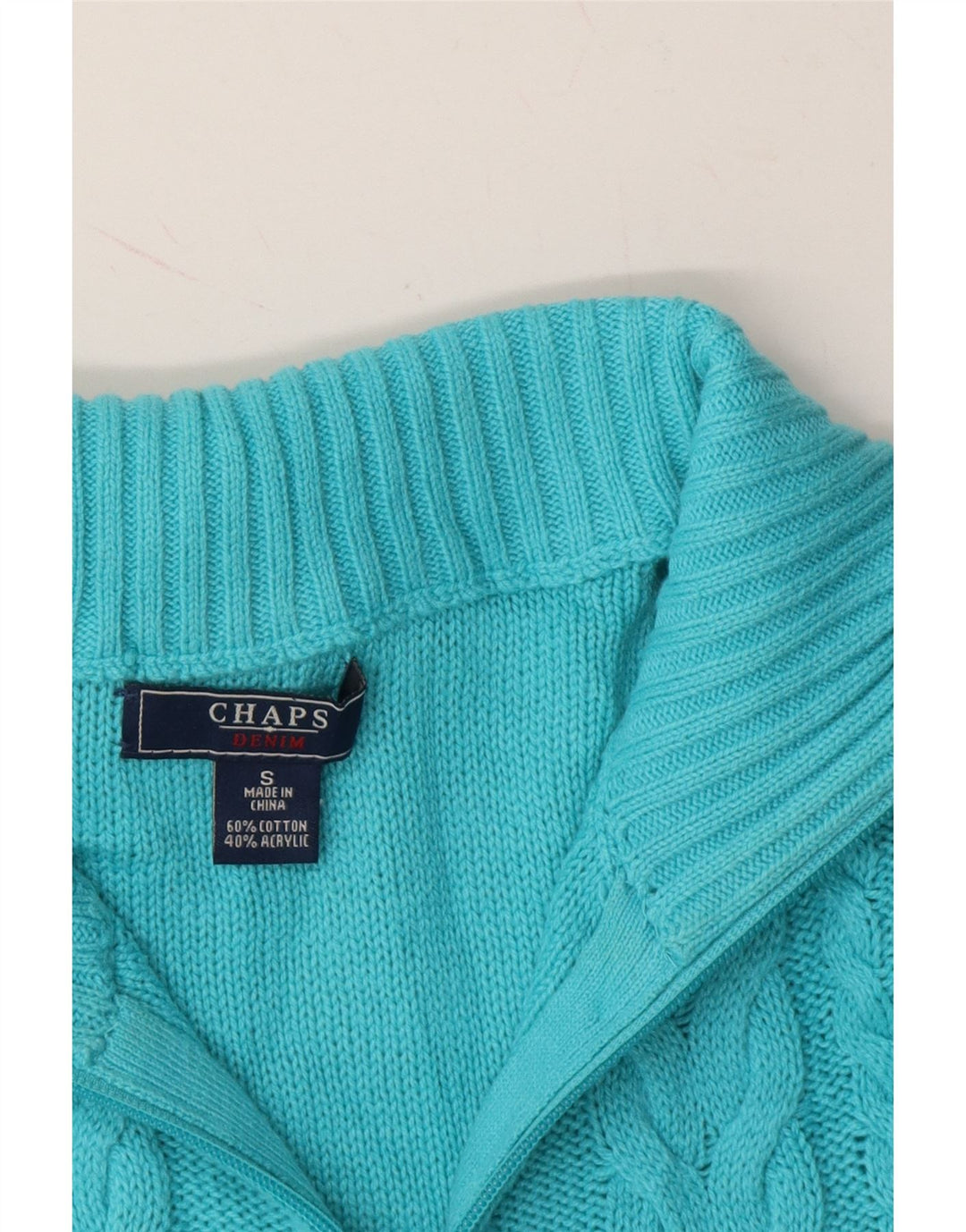 CHAPS Womens Cardigan Sweater UK 10 Small Blue Cotton Vintage Chaps and Second-Hand Chaps from Messina Hembry 