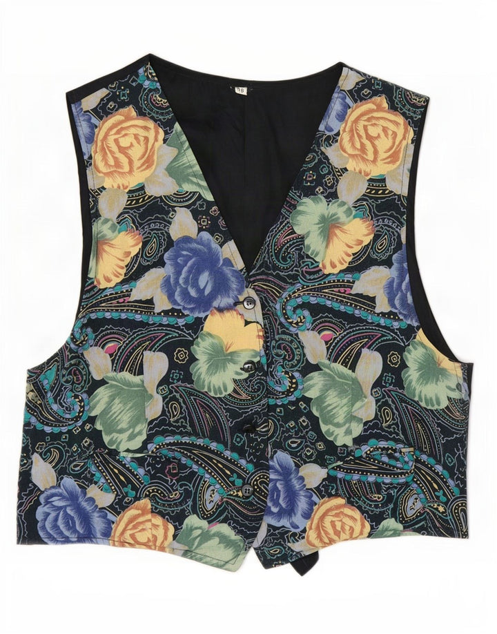 Vintage Γυναικείο Γιλέκο IT 46 Μεγάλο Πολύχρωμο Floral