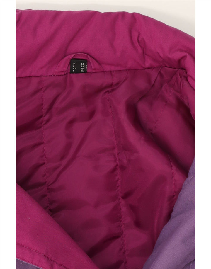 VINTAGE Womens Oversized Windbreaker Jacket UK 10 Small  Purple Cotton Vintage Vintage and Second-Hand Vintage from Messina Hembry 