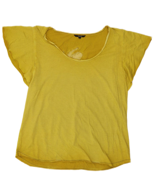 Γυναικείο γραφικό μπλουζάκι Desigual Top UK 16 Large Yellow Floral