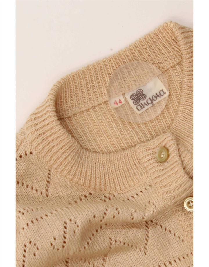 Vintage Γυναικεία Ζακέτα πουλόβερ IT 44 Medium Beige Angora