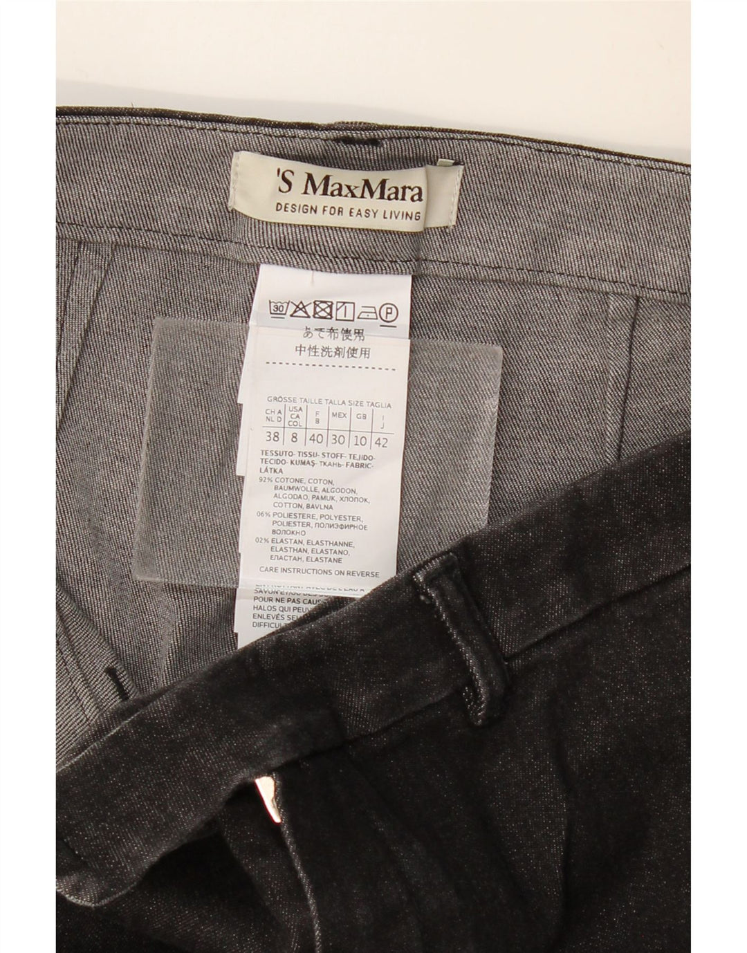 MAX MARA Γυναικεία Bootcut Jeans UK 10 Small W28 L28 Γκρι βαμβακερό