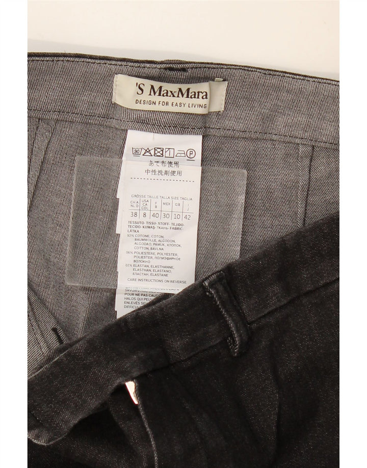 MAX MARA Γυναικεία Bootcut Jeans UK 10 Small W28 L28 Γκρι βαμβακερό