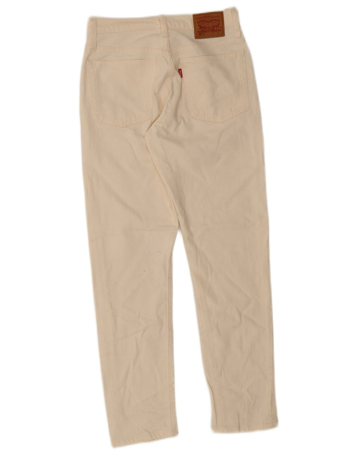 Γυναικείο Levi's 501 Straight Jeans W25 L28 Off White Βαμβακερό
