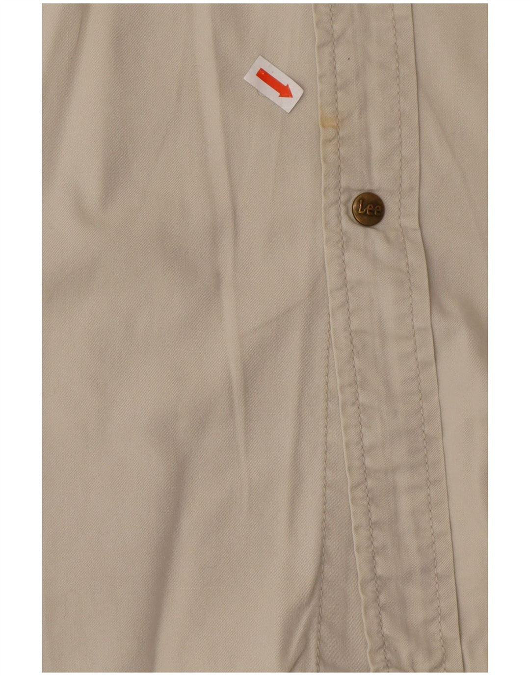 Ανδρικό πουκάμισο LEE Large Beige Cotton Western
