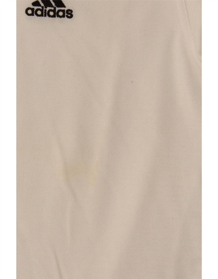 Ανδρικό πουκάμισο Adidas Polo μεγάλο λευκό βαμβακερό